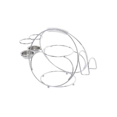 Porta pratos com suporte de talheres e guardanapo Cód. 4288 - Indústria metalúrgica ms abc ltda Menor preço em Porta pratos com suporte de talheres e guardanapo Cód. 4288 - Indústria metalúrgica ms abc ltda