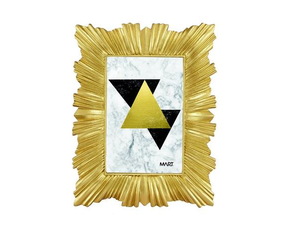 Porta Retrato 10X15Cm Decoração Dourado Poliresina - Mart Menor preço em Porta Retrato 10X15Cm Decoração Dourado Poliresina - Mart