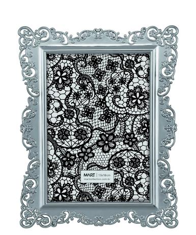 Porta Retrato 13X18Cm Decoração Prata - Mart Menor preço em Porta Retrato 13X18Cm Decoração Prata - Mart