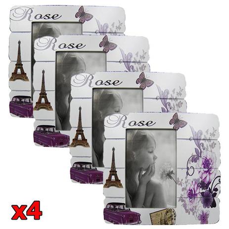Porta Retrato 4 Unidades Retro Vintage Foto Moldura 10x15 Fotografia Rose (MAD-6702-17/Kit4) - Braslu Menor preço em Porta Retrato 4 Unidades Retro Vintage Foto Moldura 10x15 Fotografia Rose (MAD-6702-17/Kit4) - Braslu