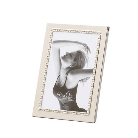 Porta Retrato Aço Niquelado Retangular 13cmx18cm Little Pearl Lyor Prata Menor preço em Porta Retrato Aço Niquelado Retangular 13cmx18cm Little Pearl Lyor Prata