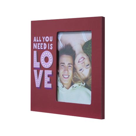 Porta-Retrato All You Need Is Love Vermelho 20x20cm - Kapos Menor preço em Porta-Retrato All You Need Is Love Vermelho 20x20cm - Kapos