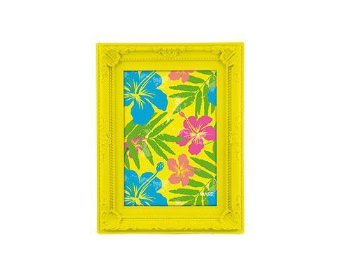 Porta-retrato amarelo neon - 13x18cm - Mart Menor preço em Porta-retrato amarelo neon - 13x18cm - Mart