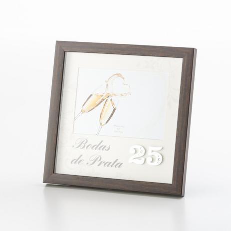 Porta Retrato Bodas de Prata 13x18Cm - Lyor Menor preço em Porta Retrato Bodas de Prata 13x18Cm - Lyor