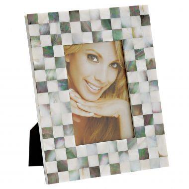 Porta retrato com moldura em madre perola - Btc decor Menor preço em Porta retrato com moldura em madre perola - Btc decor