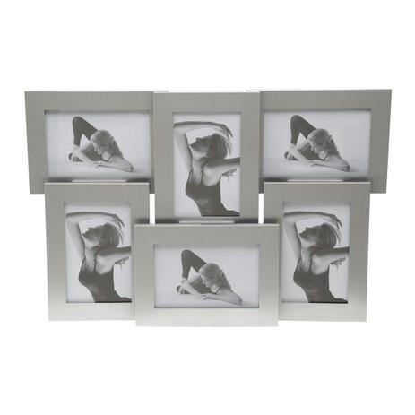 Porta Retrato De Aço Para 6 Fotos 10x15Cm Prateado Prestige Menor preço em Porta Retrato De Aço Para 6 Fotos 10x15Cm Prateado Prestige