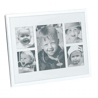 Porta retrato de aluminium natural - fundo branco - 5 fotos - Btc decor Menor preço em Porta retrato de aluminium natural - fundo branco - 5 fotos - Btc decor