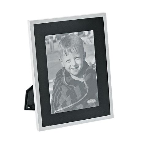 Porta retrato de aluminium natural - fundo preto - 13 x 18 c - Btc decor Menor preço em Porta retrato de aluminium natural - fundo preto - 13 x 18 c - Btc decor