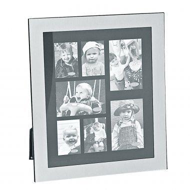 Porta retrato de aluminium natural - fundo preto - 7 fotos - Btc decor Menor preço em Porta retrato de aluminium natural - fundo preto - 7 fotos - Btc decor