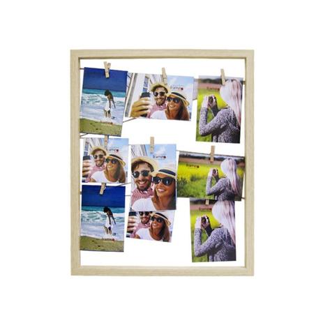 Porta retrato de parede mural de fotos quadro modelo varal em madeira luxo vida sentimentos - Gimp Menor preço em Porta retrato de parede mural de fotos quadro modelo varal em madeira luxo vida sentimentos - Gimp