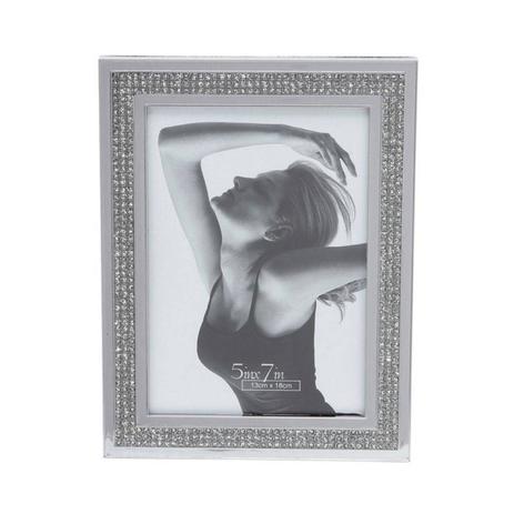 Porta Retrato de Plástico Silver Powder 10cmx15cm Rojemac Menor preço em Porta Retrato de Plástico Silver Powder 10cmx15cm Rojemac