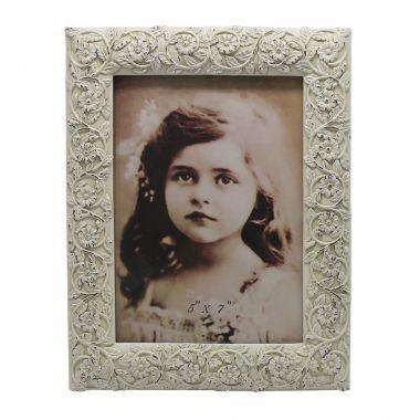Porta retrato de resina c/ acabamento arabesco floral proven - Btc decor Menor preço em Porta retrato de resina c/ acabamento arabesco floral proven - Btc decor