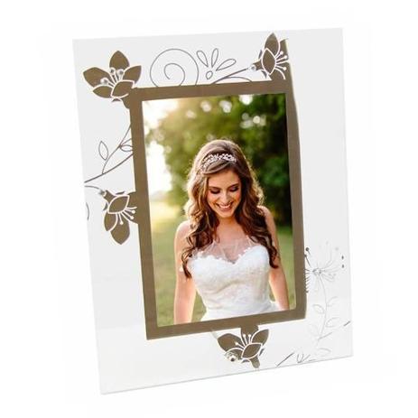 Porta Retrato de Vidro 10x15 c/ Detalhe Espelhado Floral - 536 - Sanxia Menor preço em Porta Retrato de Vidro 10x15 c/ Detalhe Espelhado Floral - 536 - Sanxia
