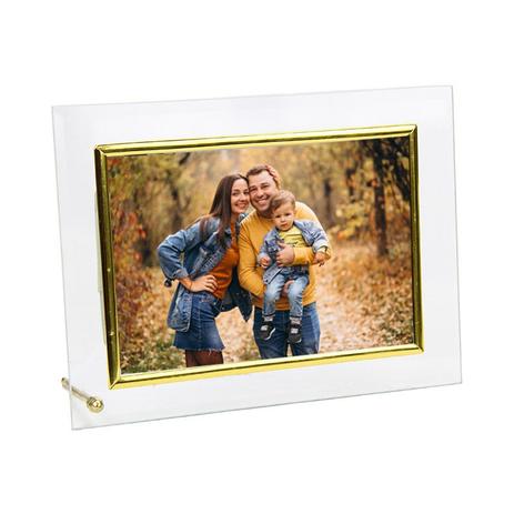 Porta Retrato de Vidro Foto 10x15 Dourado Sanxia - 182D Menor preço em Porta Retrato de Vidro Foto 10x15 Dourado Sanxia - 182D