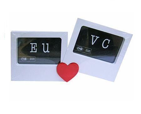 Porta retrato duplo 10x15 com moldura de plástico horizontal eu amo você - Fwb Menor preço em Porta retrato duplo 10x15 com moldura de plástico horizontal eu amo você - Fwb