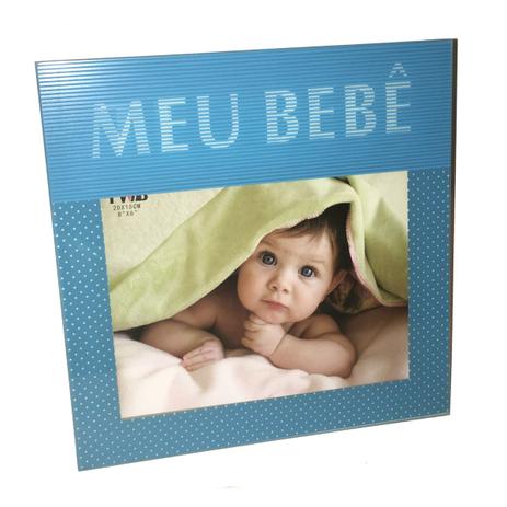 Menor preço em Porta Retrato Em Vidro 3D Meu Bebê Azul 20 x 15 cm 98239 - Fwb