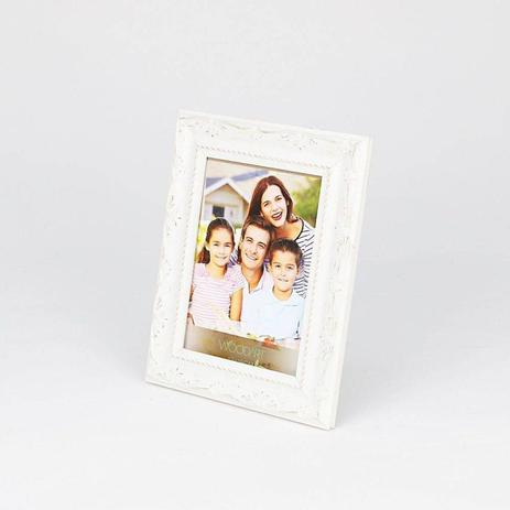 Porta Retrato Flores 10cmx15cm Rojemac Branco Menor preço em Porta Retrato Flores 10cmx15cm Rojemac Branco
