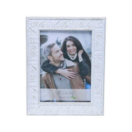 Menor preço em Porta Retrato Listrado 10cmx15cm Rojemac Branco