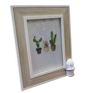 Porta retrato madeira cactus spines branco/bege 20 x 25 x 3,5 cm - Urban Menor preço em Porta retrato madeira cactus spines branco/bege 20 x 25 x 3,5 cm - Urban