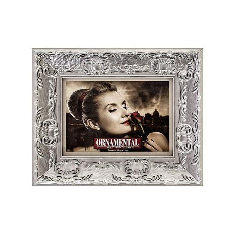 Porta Retrato Retro Prata 15x21 cm - Santa luzia Menor preço em Porta Retrato Retro Prata 15x21 cm - Santa luzia
