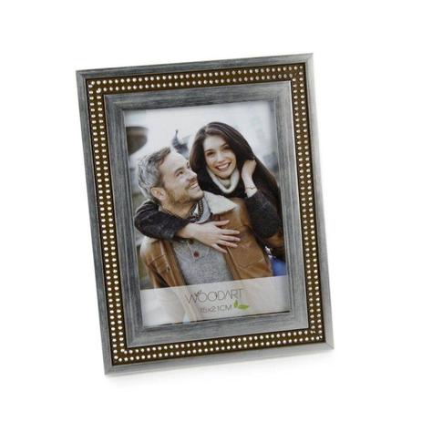 Porta Retrato Strass Prateado 15cmx21cm Rojemac Prata Menor preço em Porta Retrato Strass Prateado 15cmx21cm Rojemac Prata