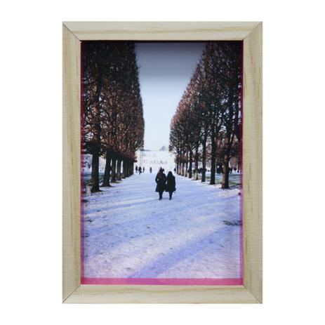 Porta-Retrato Wood Natural e Pink 12x17cm - Kapos Menor preço em Porta-Retrato Wood Natural e Pink 12x17cm - Kapos