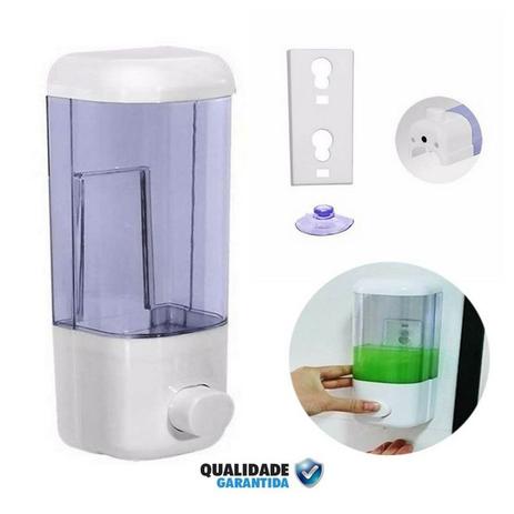 Porta Sabonete Detergente Álcool Em Gel Liquido 600ml De Parede - Art house Menor preço em Porta Sabonete Detergente Álcool Em Gel Liquido 600ml De Parede - Art house
