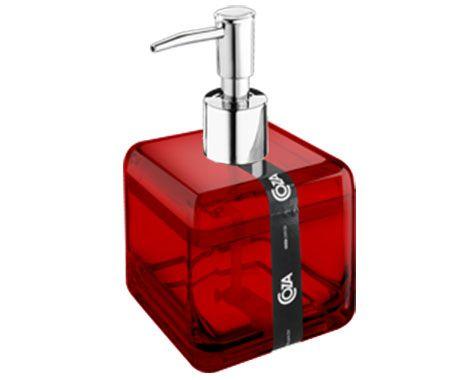 Porta Sabonete Líquido 330 ml Cube Vermelho Transparente Coza - Brinox é boa?