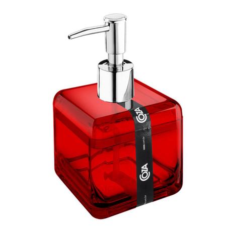 Porta-Sabonete Líquido Coza 8,5 x 8,5 x 15 cm 330Ml Cube Vermelho Menor preço em Porta-Sabonete Líquido Coza 8,5 x 8,5 x 15 cm 330Ml Cube Vermelho