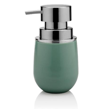 PORTA SABONETE LIQUIDO NEW BELLY CROMO VERDE MENTA Ou Menor preço em PORTA SABONETE LIQUIDO NEW BELLY CROMO VERDE MENTA Ou