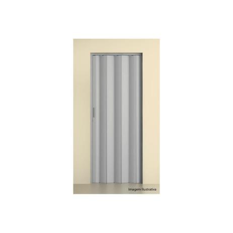 Porta Sanfonada com Puxador E Trinco 210x60cm Cinza - Metropac Menor preço em Porta Sanfonada com Puxador E Trinco 210x60cm Cinza - Metropac