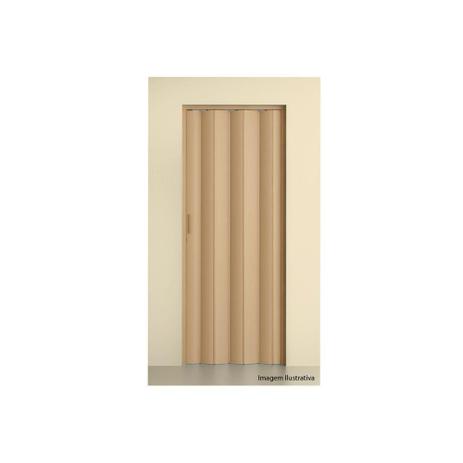 Porta Sanfonada com Puxador E Trinco 210x84cm Bege - Metropac Menor preço em Porta Sanfonada com Puxador E Trinco 210x84cm Bege - Metropac