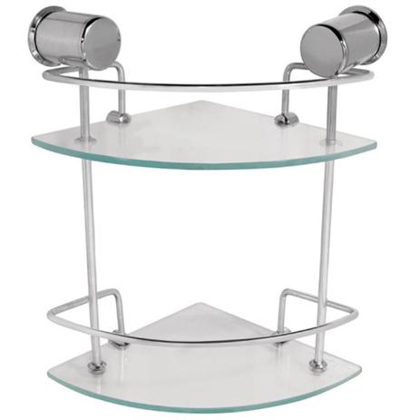 Porta Shampoo De Canto Duplo Com Vidro Claro Temperado Dupla Fixação - Kit Bras é boa?