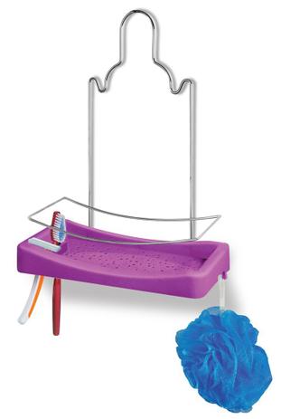 Porta Shampoo Simples Niquelart 348-8 Cromo Colors Aço e Plástico Lilás Menor preço em Porta Shampoo Simples Niquelart 348-8 Cromo Colors Aço e Plástico Lilás