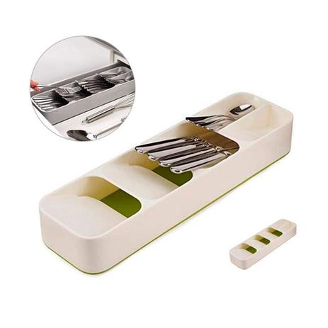 Porta Talheres Organizador Compacto Divisória Para Gaveta - FX Menor preço em Porta Talheres Organizador Compacto Divisória Para Gaveta - FX