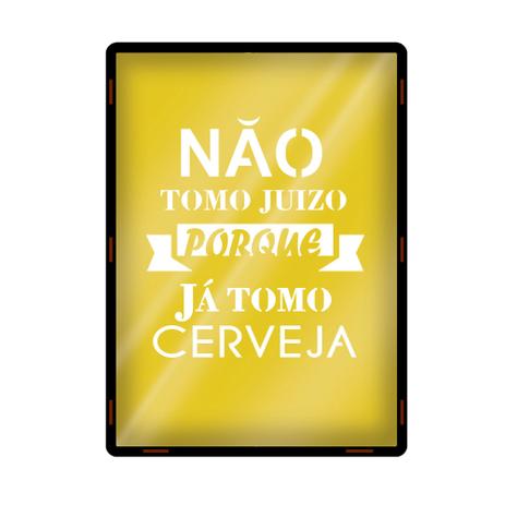 Porta Tampinhas Moldura Mt G - Não Tomo Juizo - cod. 2624 - Cia. laser Menor preço em Porta Tampinhas Moldura Mt G - Não Tomo Juizo - cod. 2624 - Cia. laser