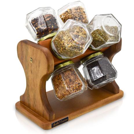 Porta Temperos e Condimentos Giratório em Madeira com 08 Potes - Genus Móveis é ruim? Porta Temperos e Condimentos Giratório em Madeira com 08 Potes - Genus Móveis é boa?