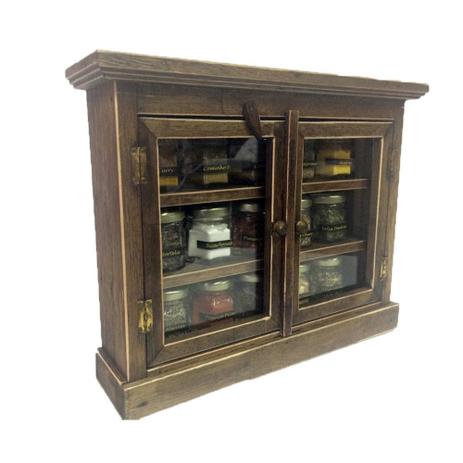 Menor preço em Porta Temperos e Condimentos Rustico Decorativo em Madeira Reciclada 15 Temperos - Woodart