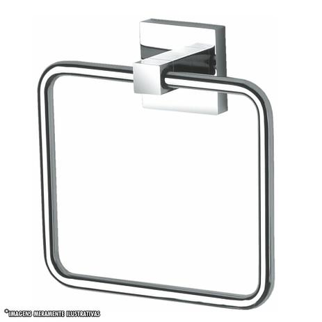 Porta toalha de rosto perflex 12120510 c80 quadra cromado Menor preço em Porta toalha de rosto perflex 12120510 c80 quadra cromado