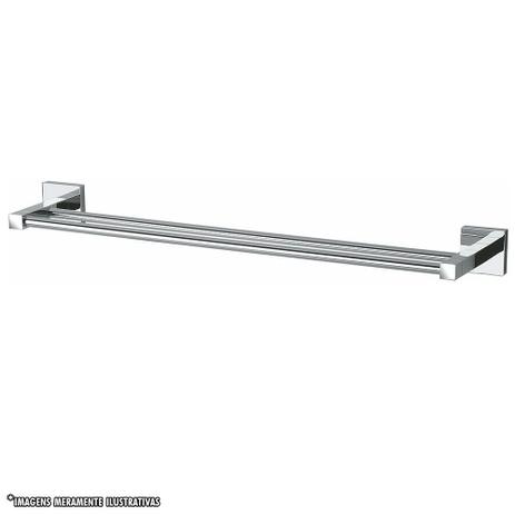 Porta toalha perflex 12121210 duplo quadra cromado Menor preço em Porta toalha perflex 12121210 duplo quadra cromado