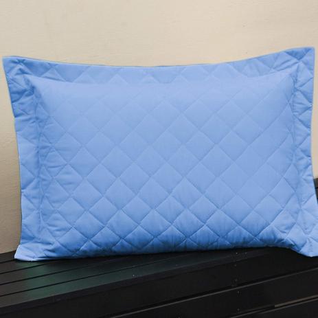 Porta Travesseiro Avulso Matelassê 1 Peça Casaborda Azul Menor preço em Porta Travesseiro Avulso Matelassê 1 Peça Casaborda Azul