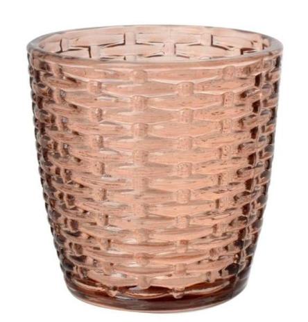 Porta Vela Castiçal Trama Vasinho Vidro 8x7cm Marrom Vaso - Full Fit Menor preço em Porta Vela Castiçal Trama Vasinho Vidro 8x7cm Marrom Vaso - Full Fit