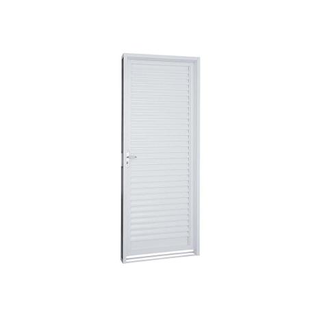 Porta Veneziana Esquerda Prátika 217x87cm Branca - Sasazaki Menor preço em Porta Veneziana Esquerda Prátika 217x87cm Branca - Sasazaki