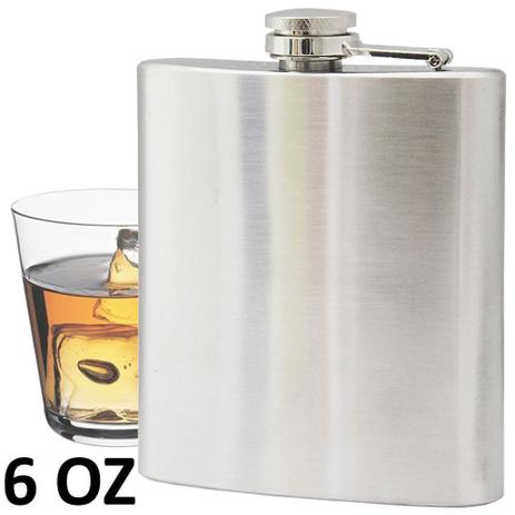 Porta whisky vodka garrafa de aço portátil cantil 6 oz 177ml CBRN01453 - Commerce brasil Menor preço em Porta whisky vodka garrafa de aço portátil cantil 6 oz 177ml CBRN01453 - Commerce brasil