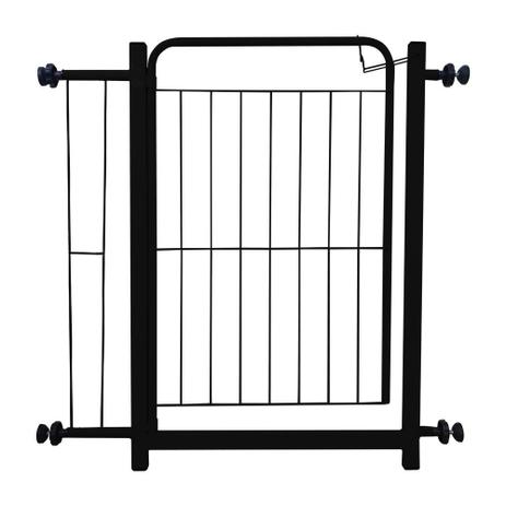 Portão Grade de Proteção para Crianças e Pet com Extensor 69x5x81cm Preto - SHOPD7 Menor preço em Portão Grade de Proteção para Crianças e Pet com Extensor 69x5x81cm Preto - SHOPD7