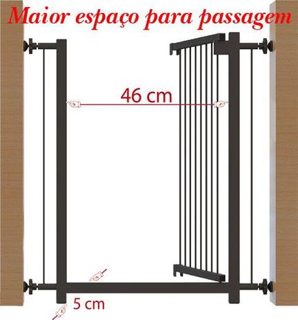 Portão Grade de Segurança para vãos de 70 cm Preto Multiforma Menor preço em Portão Grade de Segurança para vãos de 70 cm Preto Multiforma