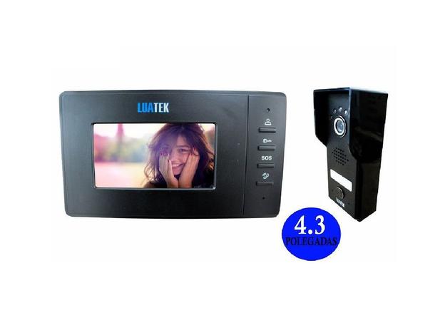 Porteiro Eletrônico Interfone Com Tela E Câmera Colorida Bivolt - Preto - Luatek Menor preço em Porteiro Eletrônico Interfone Com Tela E Câmera Colorida Bivolt - Preto - Luatek