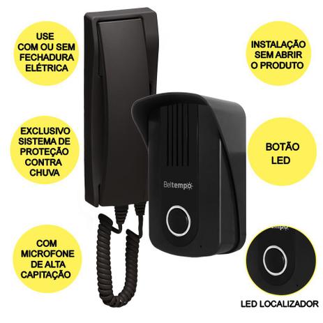 Porteiro Eletrônico Residencial Interfone Campainha Beltempo BT-700 Menor preço em Porteiro Eletrônico Residencial Interfone Campainha Beltempo BT-700
