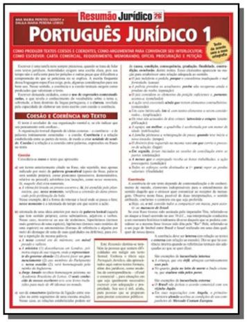 Portugues juridico - vol.1 - colecao resumao - Barros fischer associados Menor preço em Portugues juridico - vol.1 - colecao resumao - Barros fischer associados