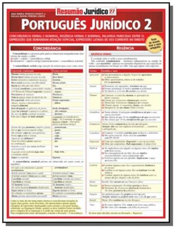 Portugues juridico - vol. 2 - resumao - Barros fischer associados Menor preço em Portugues juridico - vol. 2 - resumao - Barros fischer associados